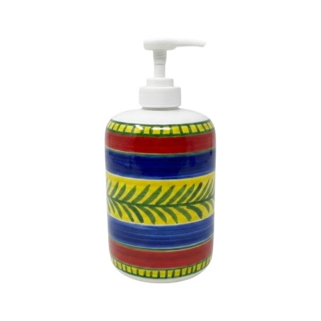 Ceramic soap dispenser Vulcano De Simone handmade sicilian pottery Ceramic soap dispenser Vulcano De Simone handmade sicilian pottery